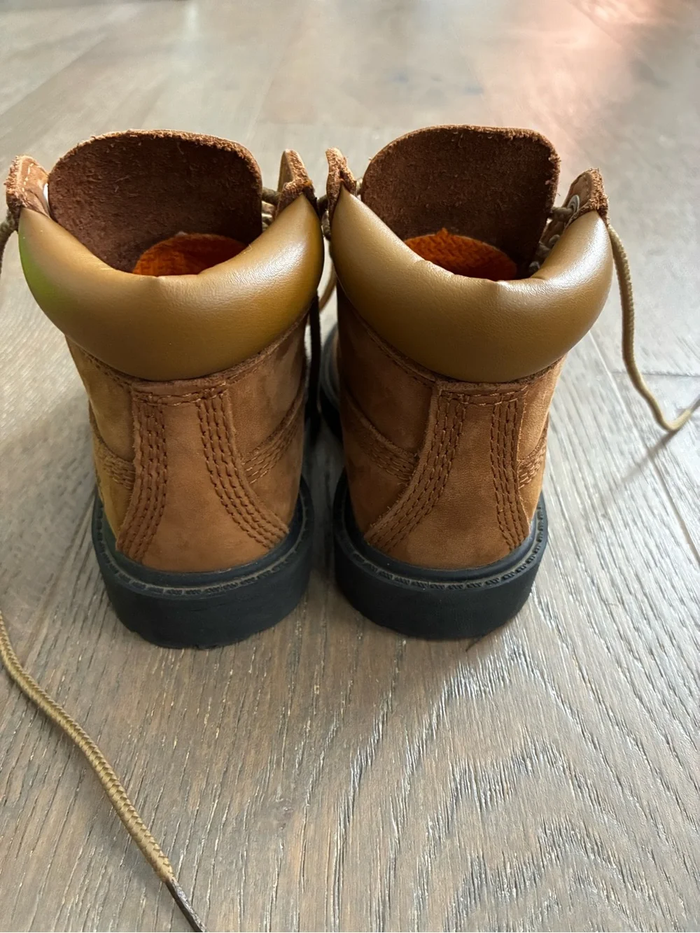 Baby Timberlands Medium Brown Nubuck Lace-Up Boots Size 5